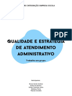 Qualidade e Estratégia de Atendimento Administrativo