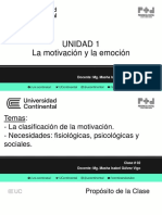 MOTIVACION Y LA EMOCION Unidad1 Clase 2