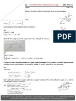 Refraction of Light Problems and Solutions