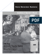 200 Amp Automatic Transfer Switch: Installation & Operator's Manual