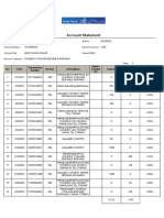 Account Statement: Remaining Balance Deposit Description Date No Withdraw Transaction Number Branch Sheet / Cheque No