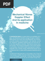 Mechanical Waves Doppler Effect and Its Application in Medicine