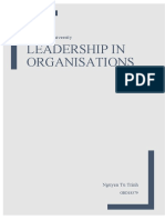 Leadership in Organisations: Greenwich University