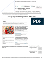 Paper Straw - Enough Paper Straw Capacity in India - IPMA - The Economic Times