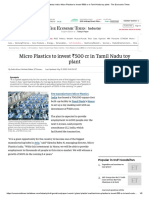 Micro Plastics India - Micro Plastics To Invest 500 CR in Tamil Nadu Toy Plant - The Economic Times