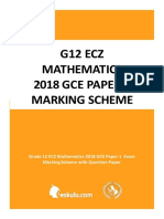 G12 Maths Paper 1 2018 GCE Marking Scheme 1