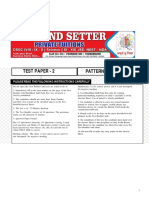 Test Paper - 2 Pattern: Mht-Cet: Please Read The Following Instructions Carefully