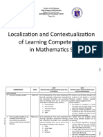 Maximizing Learning Through Localization and Contextualization of Mathematics Competencies