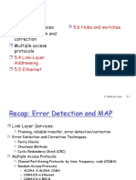 Link Layer: Link Layer Services Error Detection and Correction Multiple Access Protocols