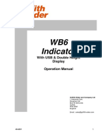WB6 Indicator: With USB & Double Height Display Operation Manual