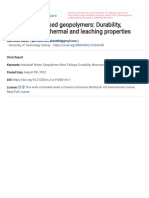 Mine Tailings-Based Geopolymers: Durability, Microstructure, Thermal and Leaching Properties