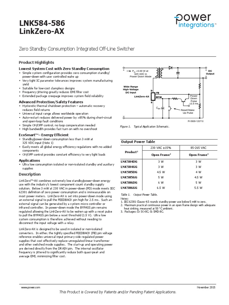 Linkzero Ax Family Datasheet Pdf Power Supply Rectifier