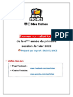 www.taalime.com Examen normalisé local épreuve de français 6 AEP session 2022 avec correction