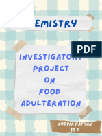 Chemistry: Investigatory Project On Food Adulteration