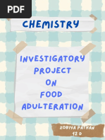 Investigatory Project On Food Adulteration - Class 12 Chemistry | PDF ...