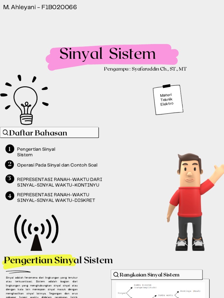 Sinyal dan Sistem: Konsep dan Operasi | PDF