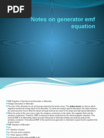 Notes On Generator Emf Equation