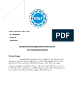 Thermodynamics Assignment M Badar Ashraf