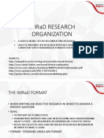 IMRaD Research Organization Model