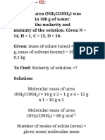 Practise Problems On Molarity and Molality