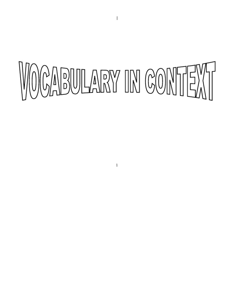 Vocabulary in Context PDF