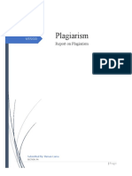 Report On Plagiarism