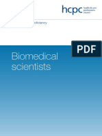 Biomedical Scientists: Standards of Proficiency