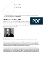 The Truman Doctrine, 1947 - Milestones- 1945–1952 - Milestones in the History of