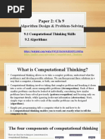 Ch 9.1 Computational Thinking and Alogrithm Designing