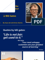 My Favourite Entrepreneur Bill Gates: by Anya Jain and Arnav Sharma