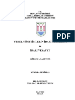 Yerel Yonetimlerin Idari Ozerkligi Ve Idari Vesayet Administrative Autonomy of Local Governments and Administrative Tutelage