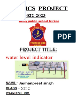 Physics Project: Water Level Indicator