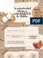 La Autenticidad Idioma y Confiabilidad de La Biblia