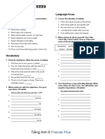 Unit 5 Higher test: Tiếng Anh 6