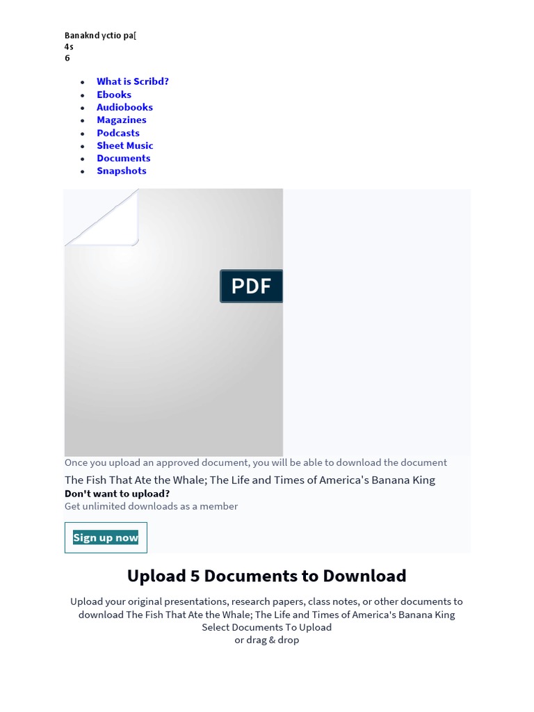 Upload 5 Documents To Download What Is Scribd? Ebooks Audiobooks