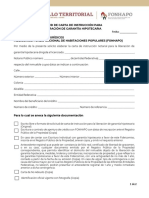 Formato de Solicitud de Carta de Instrucci N para La Liberaci N de Garan...