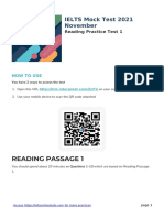 Reading Passage 1: IELTS Mock Test 2021 November