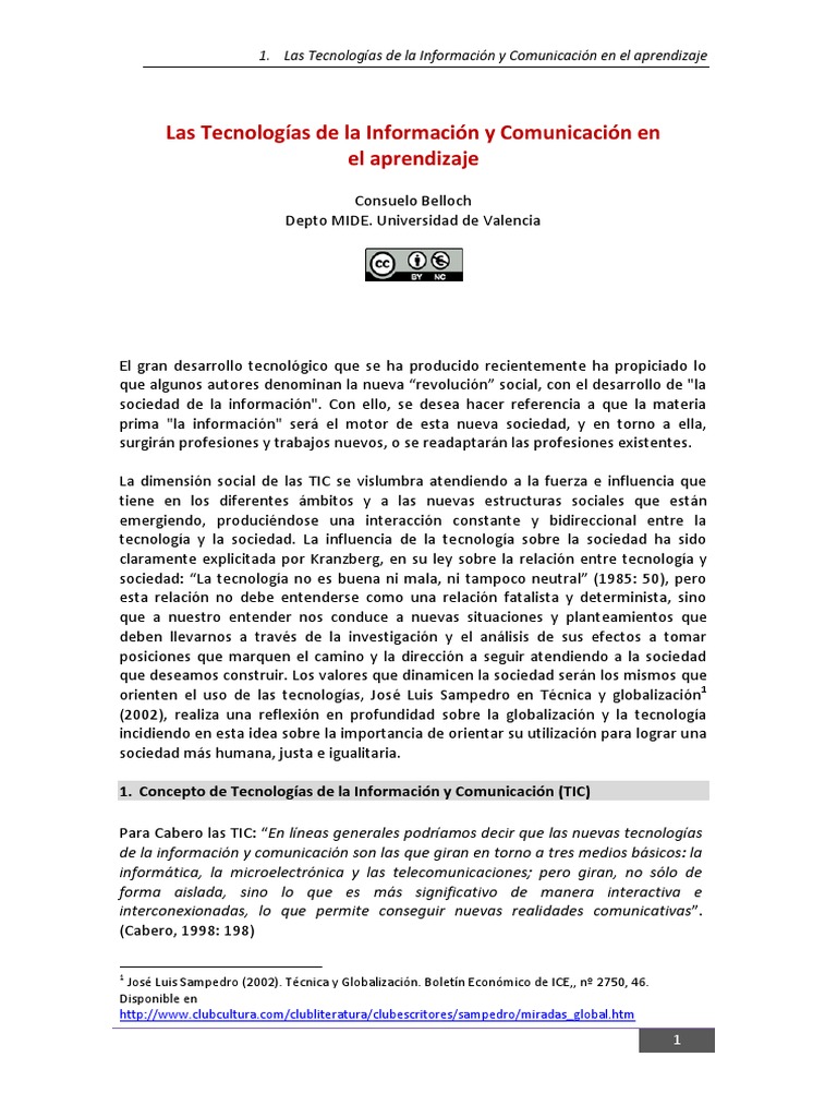 TICS | PDF | Tecnología de información y comunicaciones | Internet