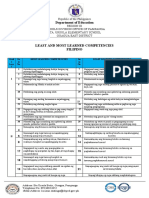 Sues - Filipino Least Most Learned Competencies - 1