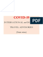 COVID Air Travel Advisories