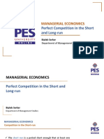 Managerial Economics: Perfect Competition in The Short and Long-Run