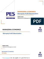 Managerial Economics: Monopoly Profit Maximization