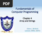 Chapter 4 (Part II) - Array and Strings