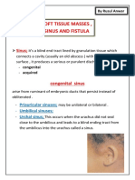 SOFT TISSUE MASSES, Sinus & Fistula (Part1 - Sinuses)