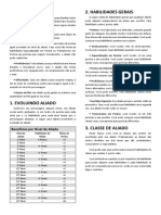 Regras de aliados e classes para RPG