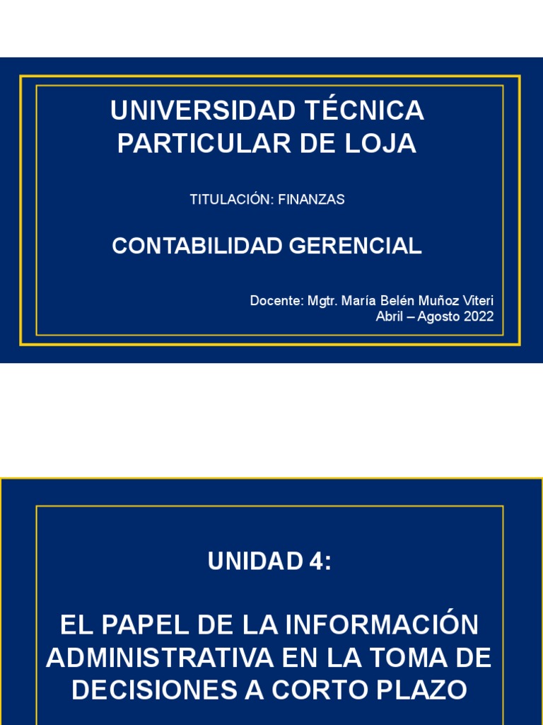 Contabilidad Gerencial | PDF | Contabilidad | Toma de decisiones