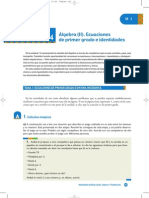 Nidad: Álgebra (II) - Ecuaciones de Primer Grado e Identidades