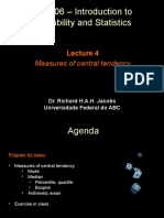 BC0406 - Introduction To Probability and Statistics: Measures of Central Tendency