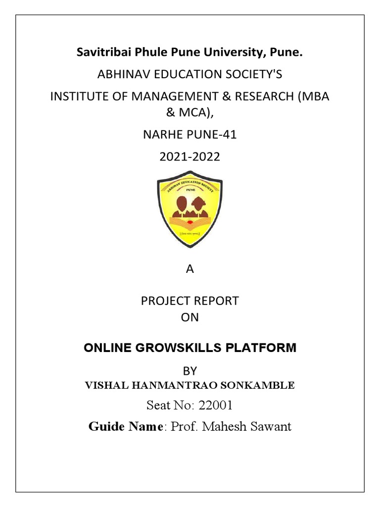 Online GrowSkills Platform Project Report | PDF | Conceptual Model ...