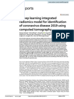 A Deep Learning Integrated Radiomics Model For Identification of Coronavirus Disease 2019 Using Computed Tomography